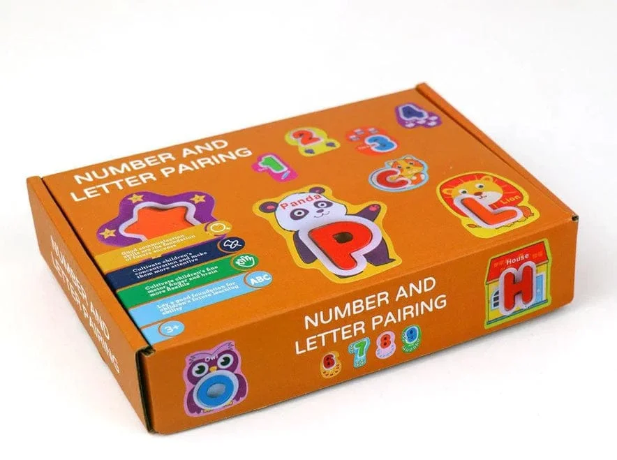 Number and Letter Pairing Learning Cards for Kids