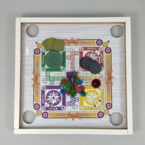 Premium 2-in-1 Wooden Ludo & Carrom Board Game Set
