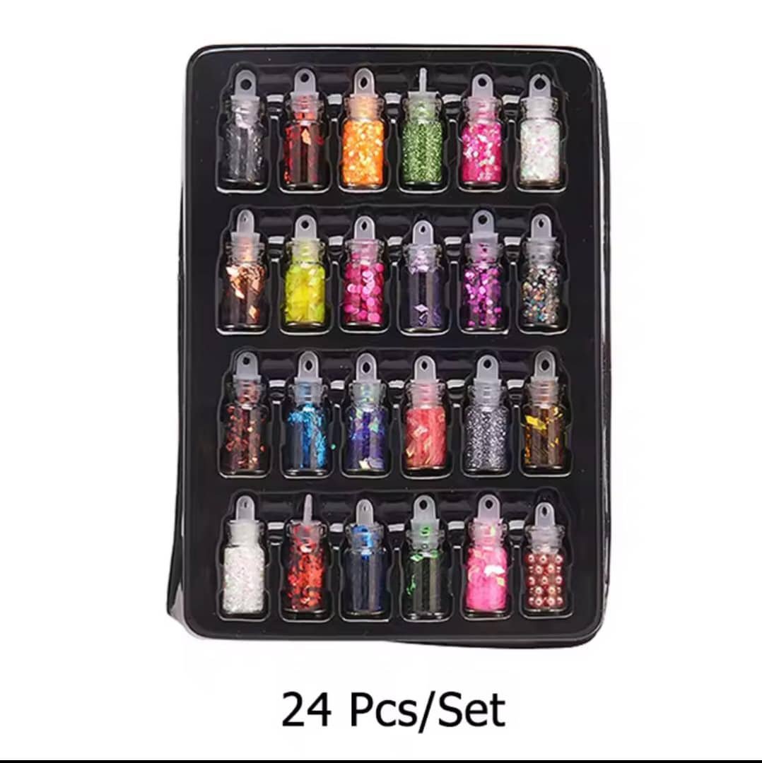 DIY Starry Nail Art Kit, Nail Decals, Glitter Jar Art kit Features a Selection of Starry Nail Stickers - Image 2