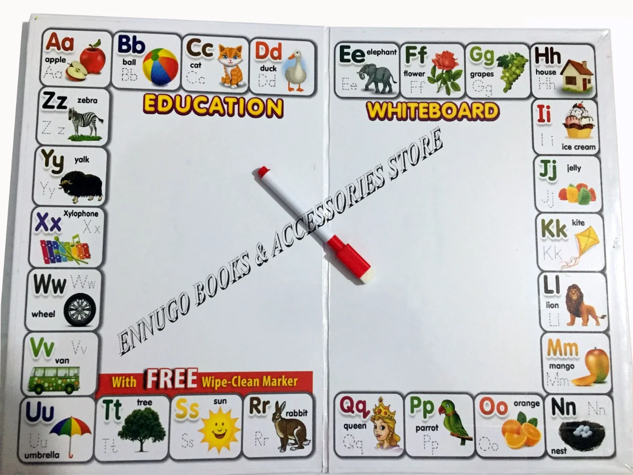 Foldable Kids Alphabet Education Whiteboard with Picture Vocabulary - Image 2