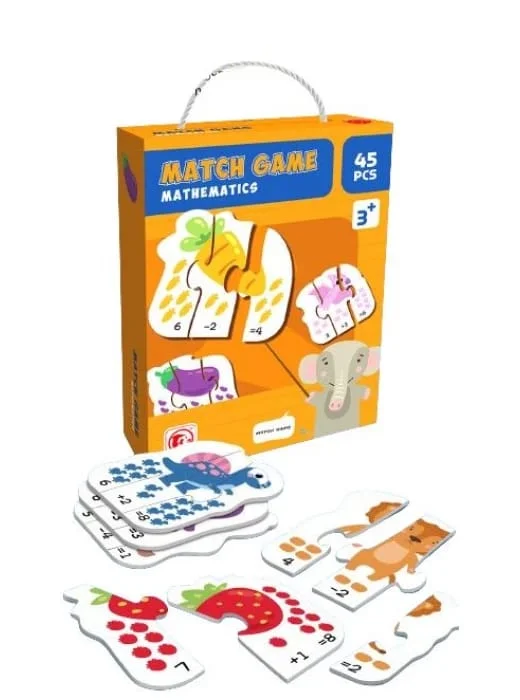 Mathematics Match Game Puzzle for Kids