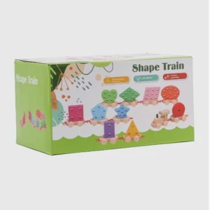 Wooden Shape Sorting Train Toy for Kids