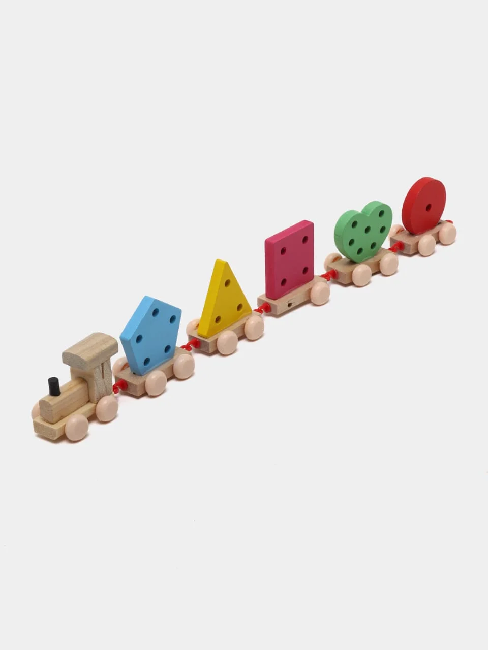 Wooden Shape Sorting Train Toy for Kids - Image 2