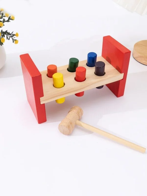 Wooden Pounding Bench Hammer Toy for Kids - Image 3