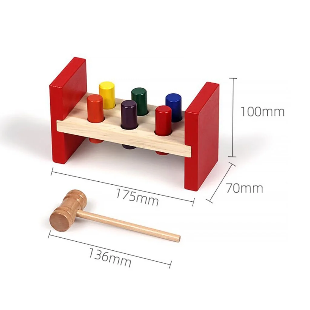 Wooden Pounding Bench Hammer Toy for Kids - Image 4