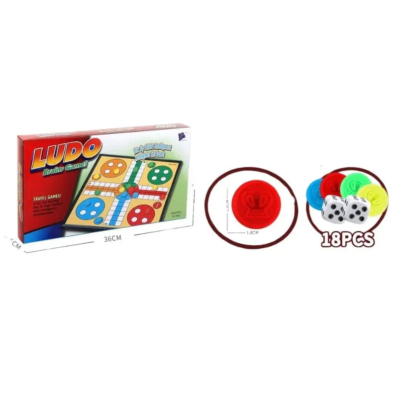3-in-1 Magnetic Board Game Set for Kids & Adults – Large Size Ludo, Snakes and Ladders & Draughts – Portable Folding Travel Game for Family Fun - Image 2